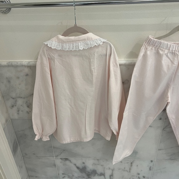 Pukatuka Pajama Set Size 8 100% Cotton Eyelet collar with detail pockets - Picture 5 of 8